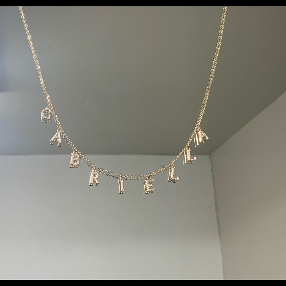 Brand NEW "Gabriella" Gold Colored Necklace with fake diamonds